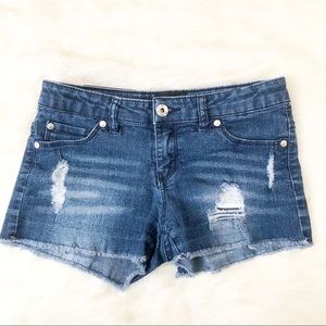 DKNY Girls’ Ripped Denim Shorts SZ 10